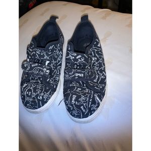 Boys Dinosaur strap on sneakers